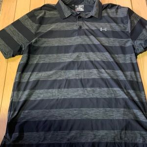 Men’s XXL BLACK AND GRAY UNDER ARMOUR GOLF SHIRT
